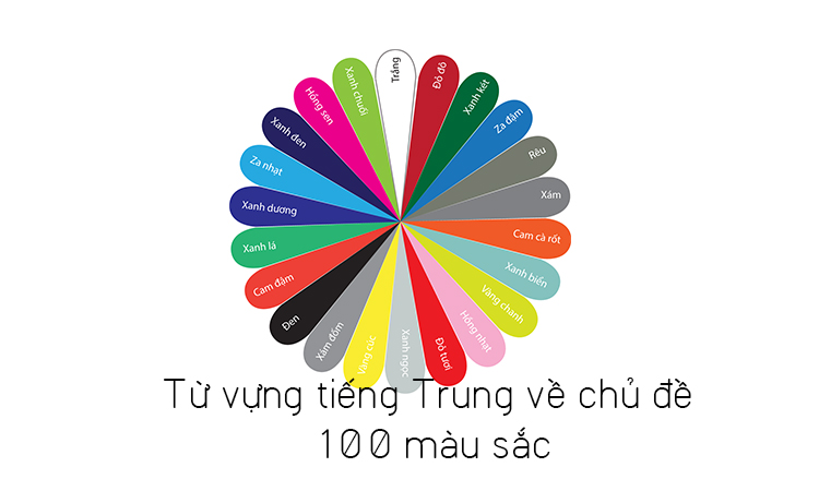 Từ vựng tiếng Trung về chủ đề 100 màu sắc