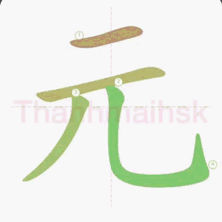 Cách viết chữ “元”