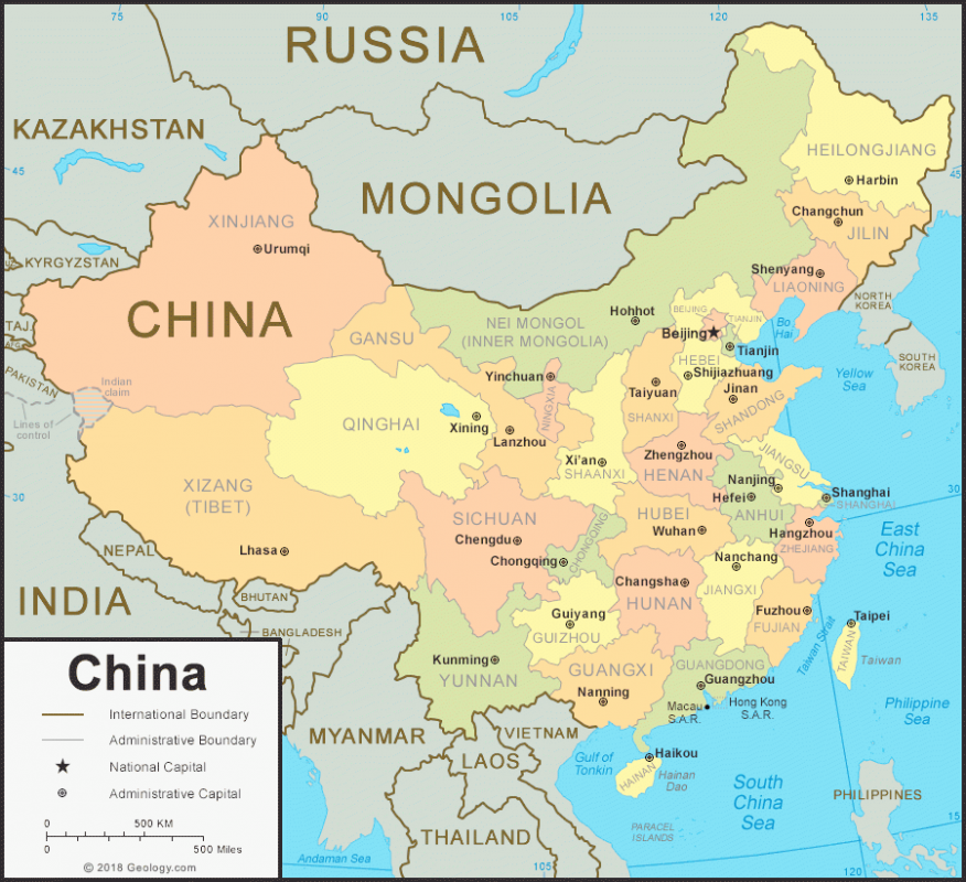 Trung Quốc giáp với nước nào?