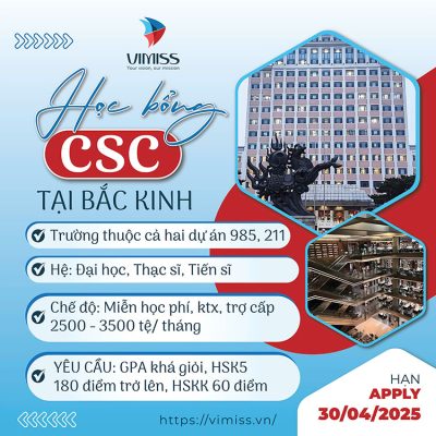 Học bổng CSC tại Bắc Kinh năm 2025