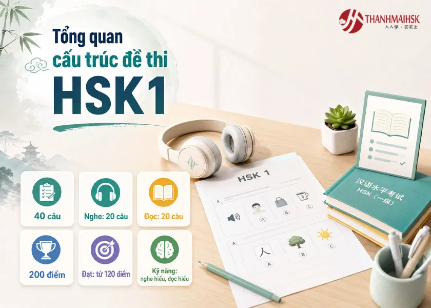 Tổng quan cấu trúc đề thi HSK1 Tổng quan cấu trúc đề thi HSK1