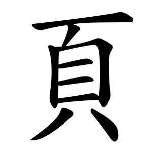 Cách viết bộ Hiệt trong tiếng Trung dạng phông thể
