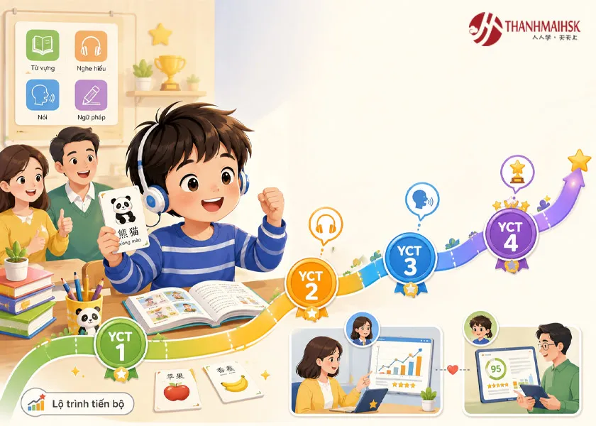 Vai trò của YCT trong lộ trình học tiếng Trung trẻ em Vai trò của YCT trong lộ trình học tiếng Trung trẻ em