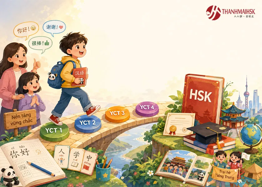 YCT là nền tảng chuyển tiếp sang HSK YCT là nền tảng chuyển tiếp sang HSK