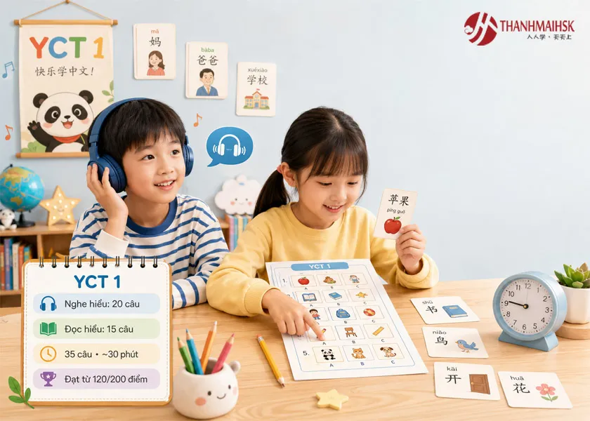 Cấu trúc bài thi YCT 1 Cấu trúc bài thi YCT 1