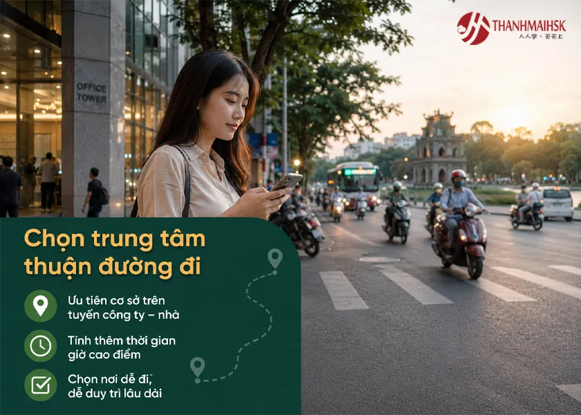 Ưu tiên địa điểm nằm trên hướng di chuyển hằng ngày Ưu tiên địa điểm nằm trên hướng di chuyển hằng ngày