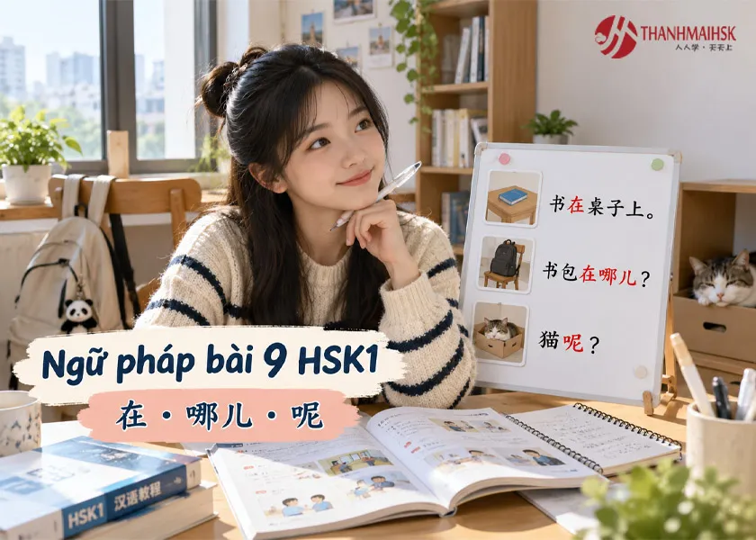 Ngữ pháp bài 9 HSK1 với 在, 哪儿 và 呢 Ngữ pháp bài 9 HSK1 với 在, 哪儿 và 呢