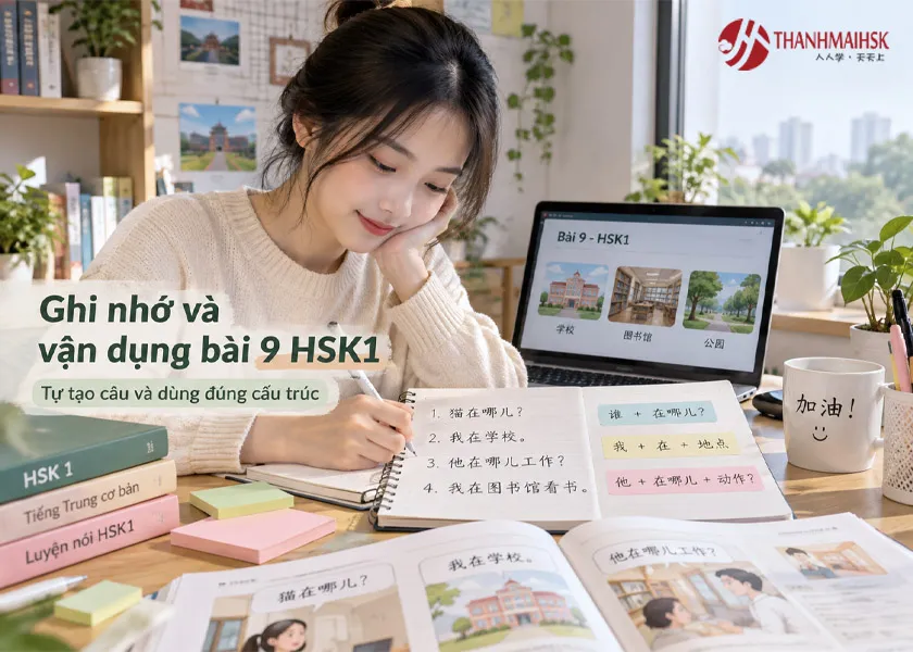 Ghi nhớ và vận dụng kiến thức bài 9 HSK1 Ghi nhớ và vận dụng kiến thức bài 9 HSK1