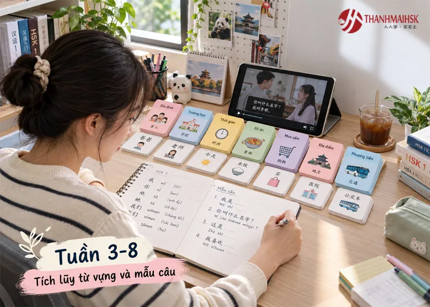 Học HSK 1 tuần 3 - tuần 8 Học HSK 1 tuần 3 - tuần 8