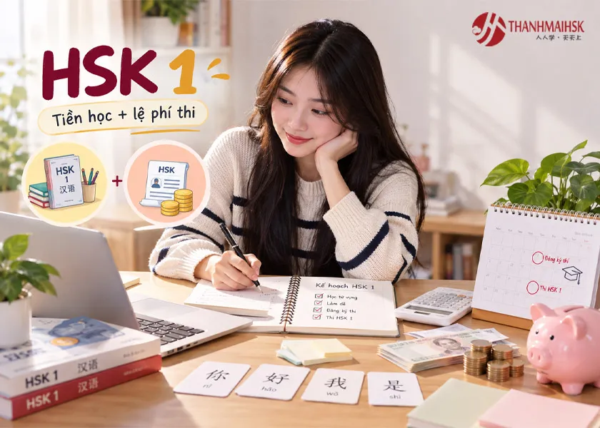 HSK 1 lệ phí + tiền học HSK 1 lệ phí + tiền học