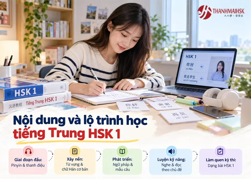 Nội dung và lộ trình học tiếng Trung HSK 1 Nội dung và lộ trình học tiếng Trung HSK 1