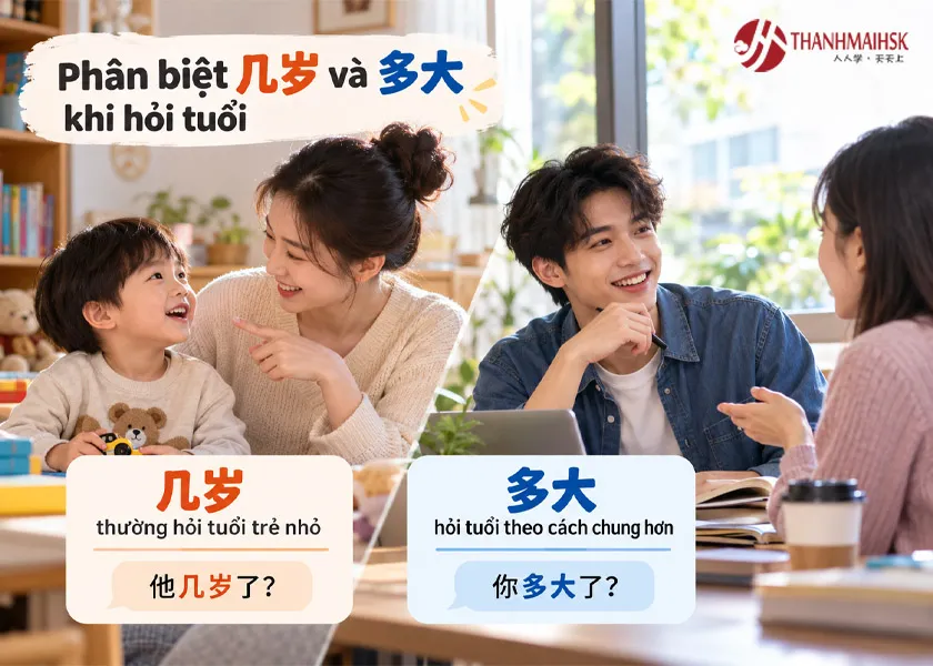 Phân biệt 几岁 và 多大 khi hỏi tuổi Phân biệt 几岁 và 多大 khi hỏi tuổi