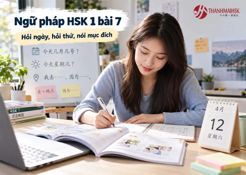 Ngữ pháp trọng tâm của HSK 1 bài 7 Ngữ pháp trọng tâm của HSK 1 bài 7