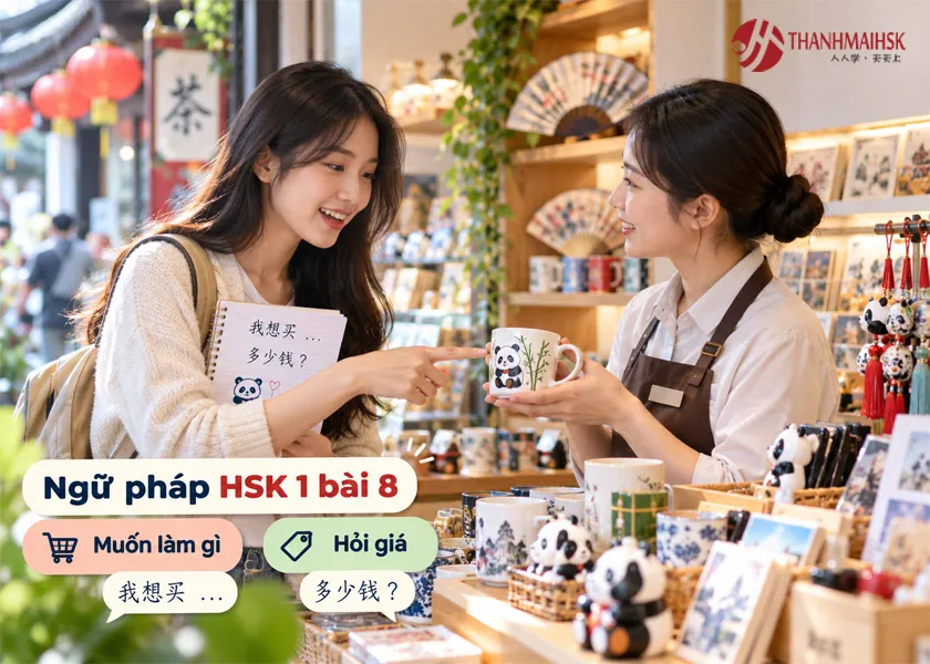 Ngữ pháp trọng tâm trong HSK 1 bài 8 Ngữ pháp trọng tâm trong HSK 1 bài 8
