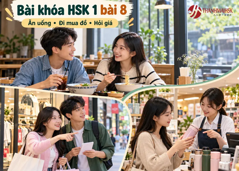 Bài khóa HSK 1 bài 8 và mẫu câu giao tiếp Bài khóa HSK 1 bài 8 và mẫu câu giao tiếp