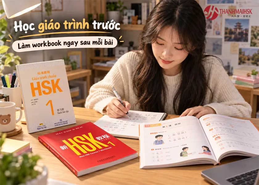 Học giáo trình trước và làm workbook ngay sau mỗi bài Học giáo trình trước và làm workbook ngay sau mỗi bài